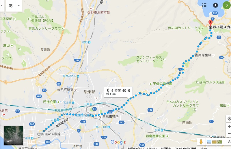 20km　箱根峠　自転車